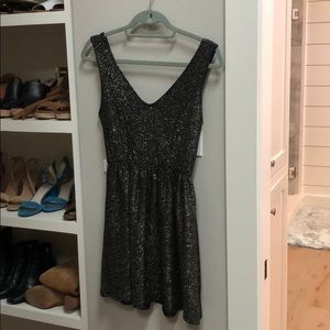 Short black & gold dress